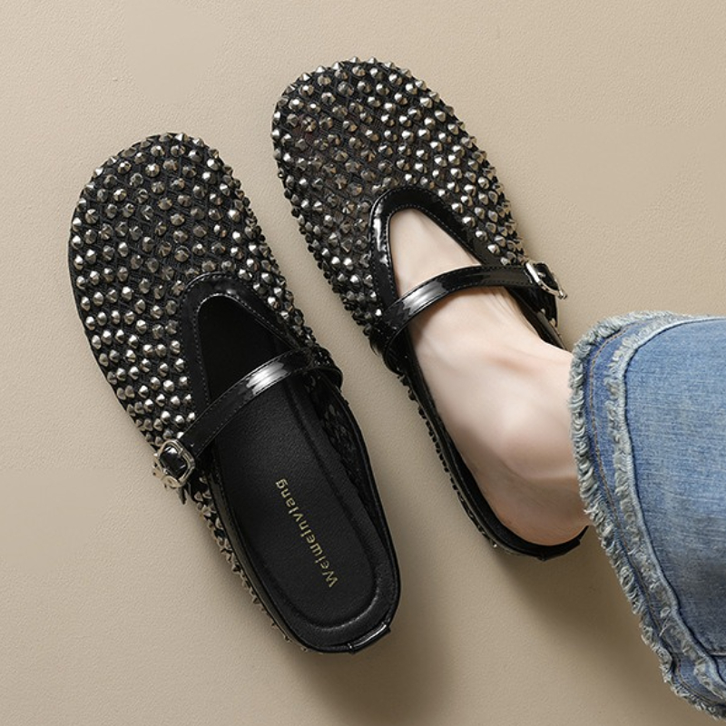 Mule Slip On - Mesh Rhinestone Brand Slippers Women Summer