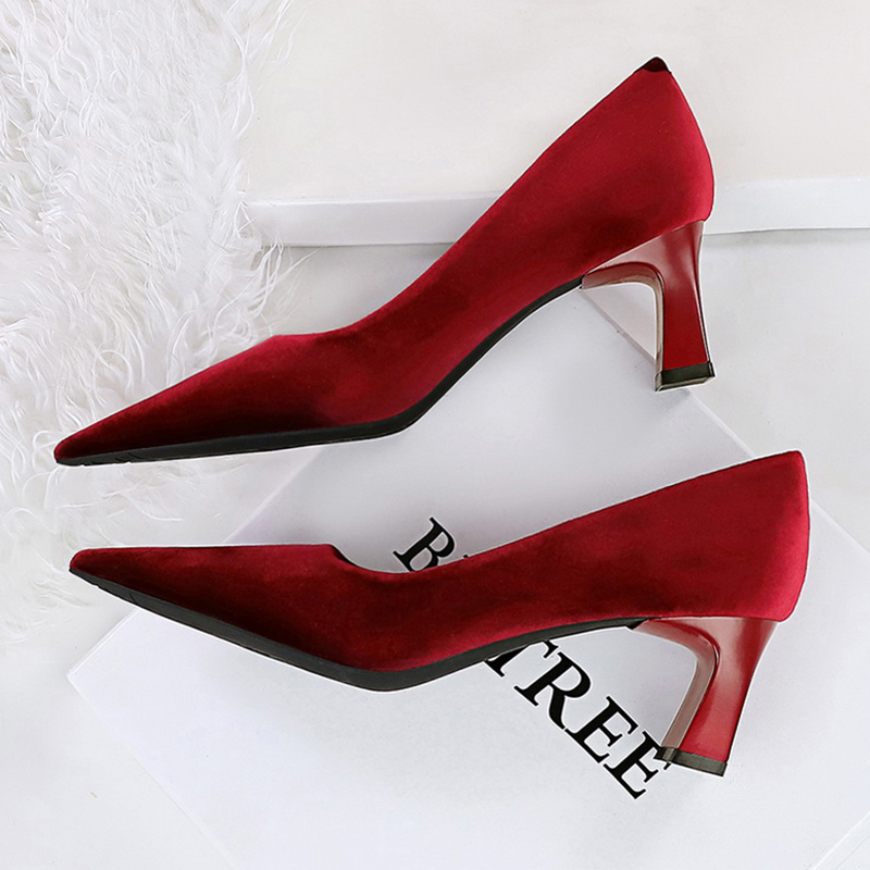 Women New Glam Velvet  6cm Hig - огляд і ціна Women'S Shoes Navy Blue