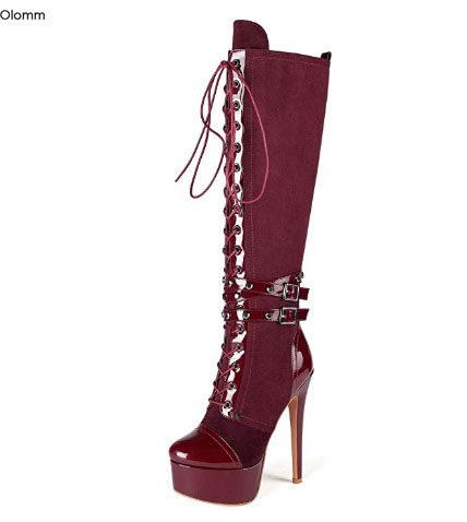 Olomm New Arrival Women Knee H - огляд і ціна Zip Up Boots Short