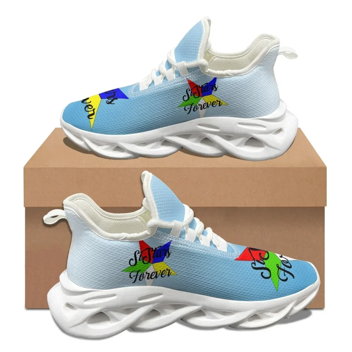 Sky Blue Pentagram OES Pattern - огляд і ціна Women Shoes Tennis