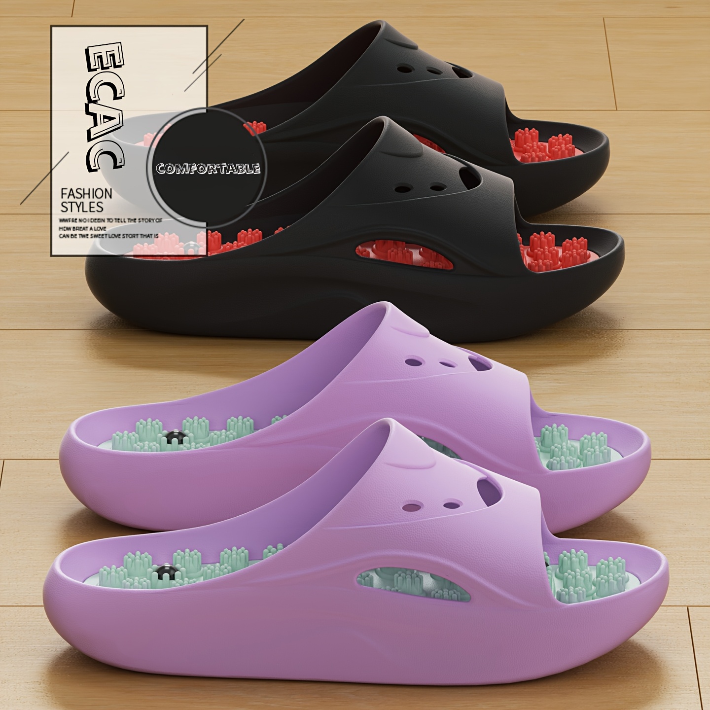 Women Men EVA Massage Slippers - огляд і ціна Women'S Shoes To Men'S Size