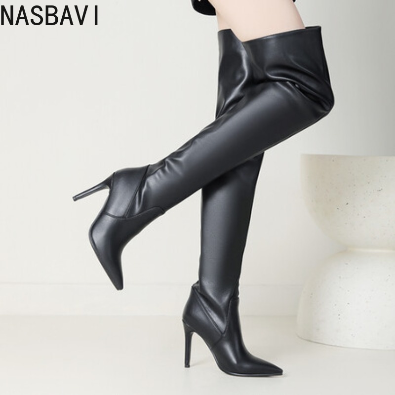 NASBAVI Black Pointed Toe Luxu - огляд і ціна Zip Up Boots Short