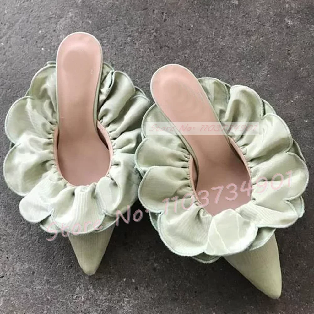 White Flower Satin Pointed Toe - огляд і ціна Women Shoes Zara