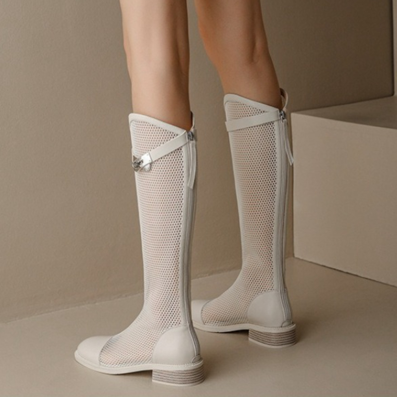 Female Summer Knee-high Mesh H - огляд і ціна Knee High Boots Women