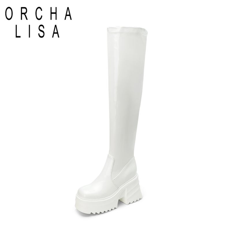 ORCHALISA New Patent Leather W - огляд і ціна Zip Up Boots Short