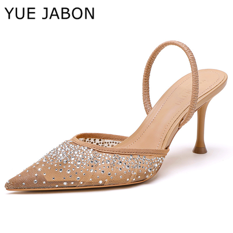 Mesh Rhinestone High Heel Sand - огляд і ціна Women Shoes Zara