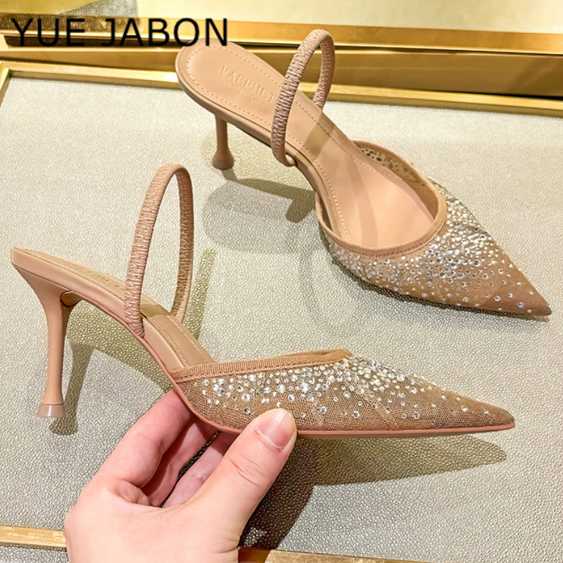 Mesh Rhinestone High Heel Sand - огляд і ціна Women Shoes Zara