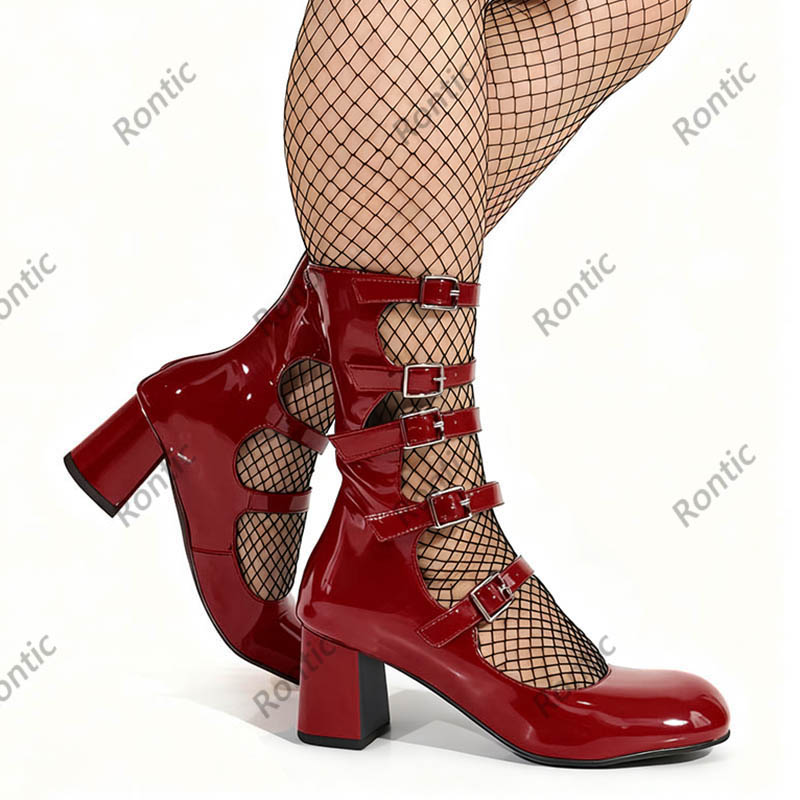 Blue Patent Leather Gothic Boo - огляд і ціна Women'S Shoes Navy Blue