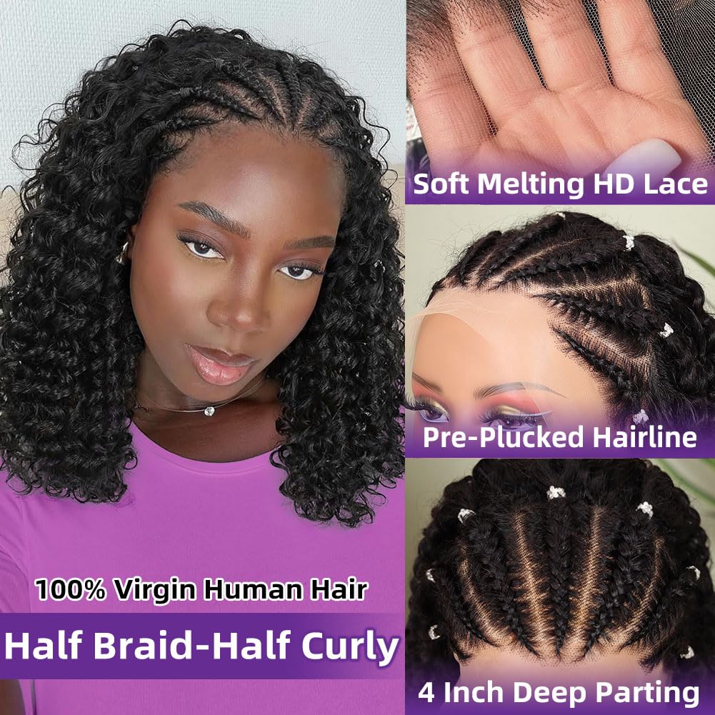 Cornrow Braid Bob Wig Deep Cur - огляд і ціна Women'S Shoes Bobs