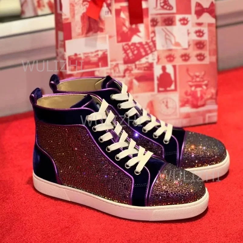 Dark Purple Crystal Rivet Men  - огляд і ціна Women Shoes Tennis