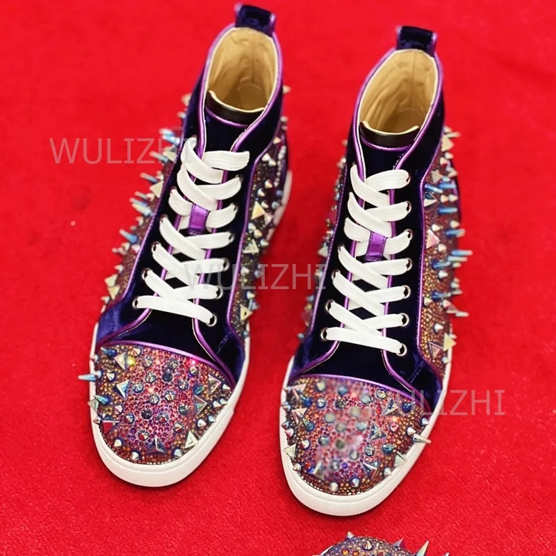 Dark Purple Crystal Rivet Men  - огляд і ціна Women Shoes Tennis