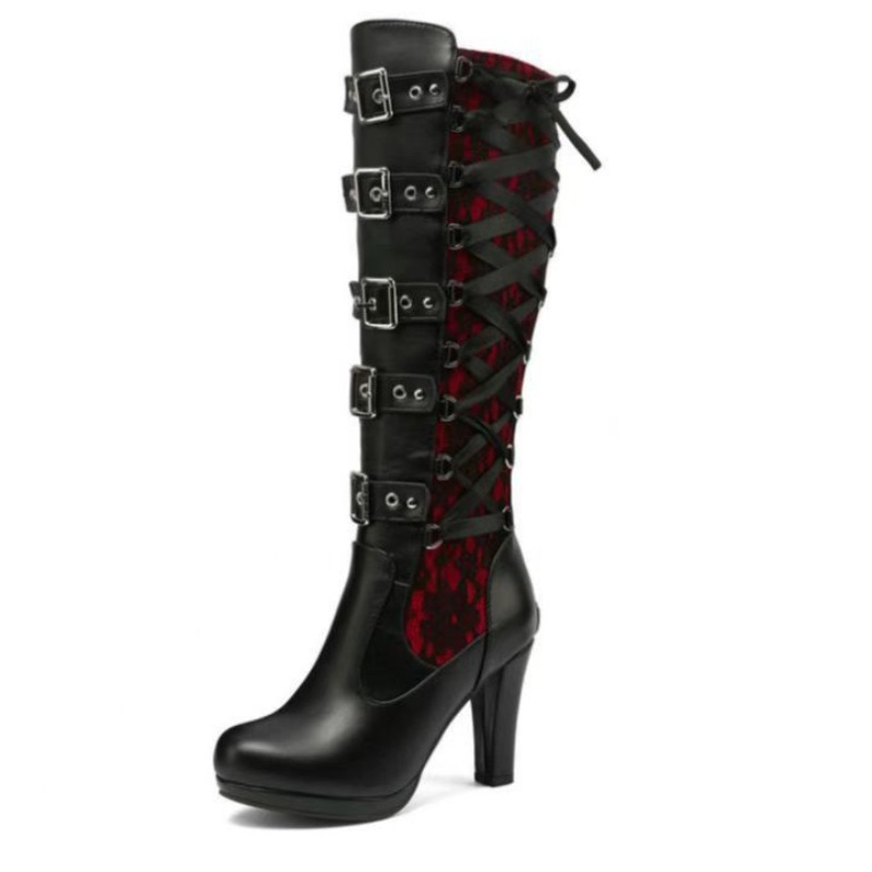 Punk Gothic Style Women's Knee - огляд і ціна Knee High Boots Women