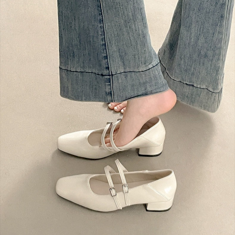 Square Toe Low Heel Women Silv - огляд і ціна Women'S Heels