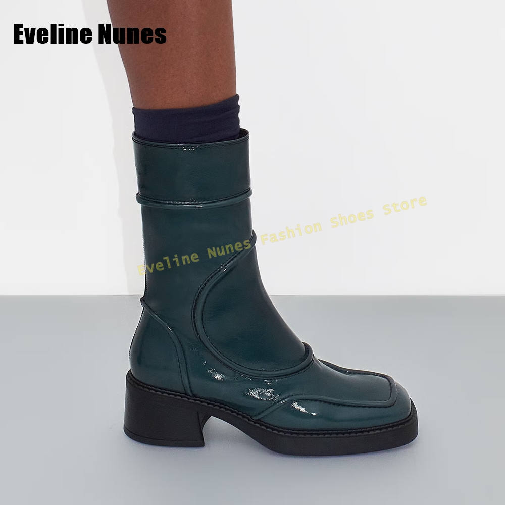 Dark Blue Square Toe Fashion B - огляд і ціна Women'S Shoes Navy Blue