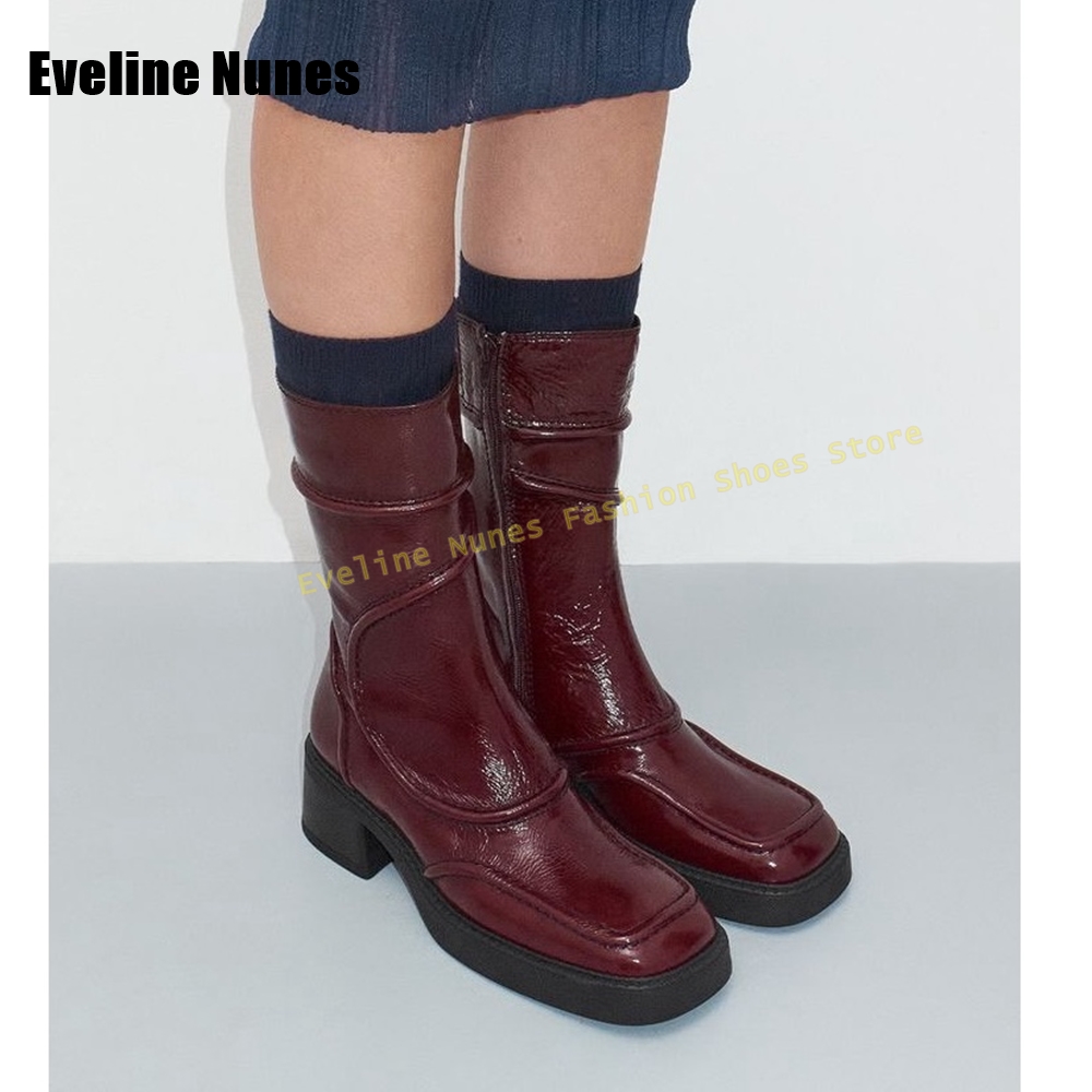 Dark Blue Square Toe Fashion B - огляд і ціна Women'S Shoes Navy Blue