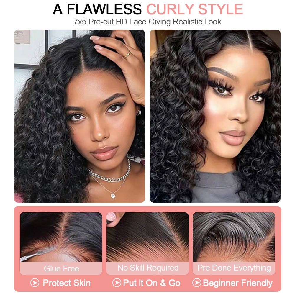 Water Curly Short Bob Wigs 250 - огляд і ціна Women'S Shoes Bobs